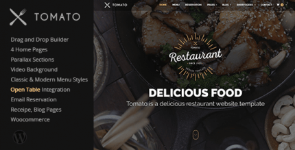 Tomato 1.5 – Restaurant Cafe Espresso WordPress Theme