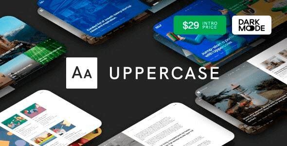 Uppercase 1.1.4 NULLED – WordPress Blog Theme with Dark Mode