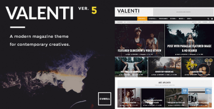 Valenti 5.6.3.9 – WordPress HD Review Magazine News Theme