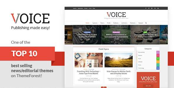 Voice 3.0.3 – Clean News Magazine WordPress Theme