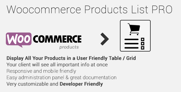 WooCommerce Products List Pro 1.1.29