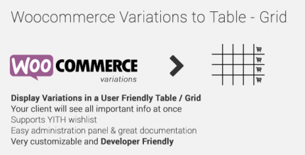 WooCommerce Variations to Table-Grid 1.5.8