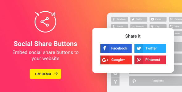 Social Share Buttons for WordPress 1.6.1