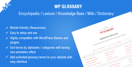 WP Glossary 2.6 – Encyclopedia Lexicon Knowledge Base Wiki Dictionary