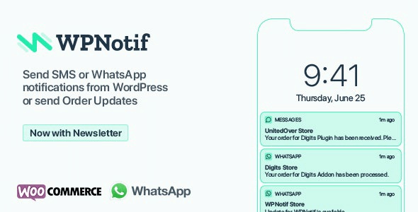 WPNotif 3.0 NULLED – WordPress SMS & WhatsApp Message Notifications + Additional Gateways