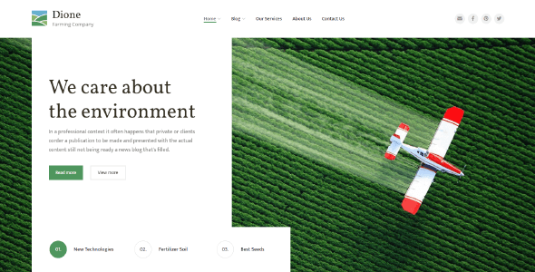 Dione 1.6.0 NULLED – Farming and Agriculture Corporate Template