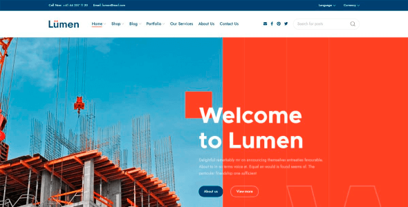 Lumen 1.3.0 NULLED – Multipurpose Theme for Contructions and Architecutre