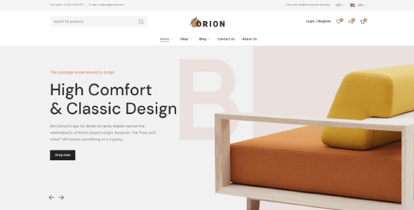 Orion 1.6.0 NULLED – eCommerce Theme for Furniture, Handmade and Decor